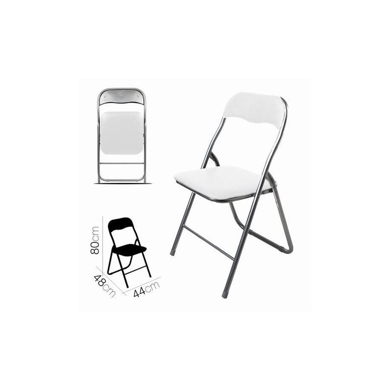 SILLA PLEGABLE BLANCA ACOLCHADA URBAN...