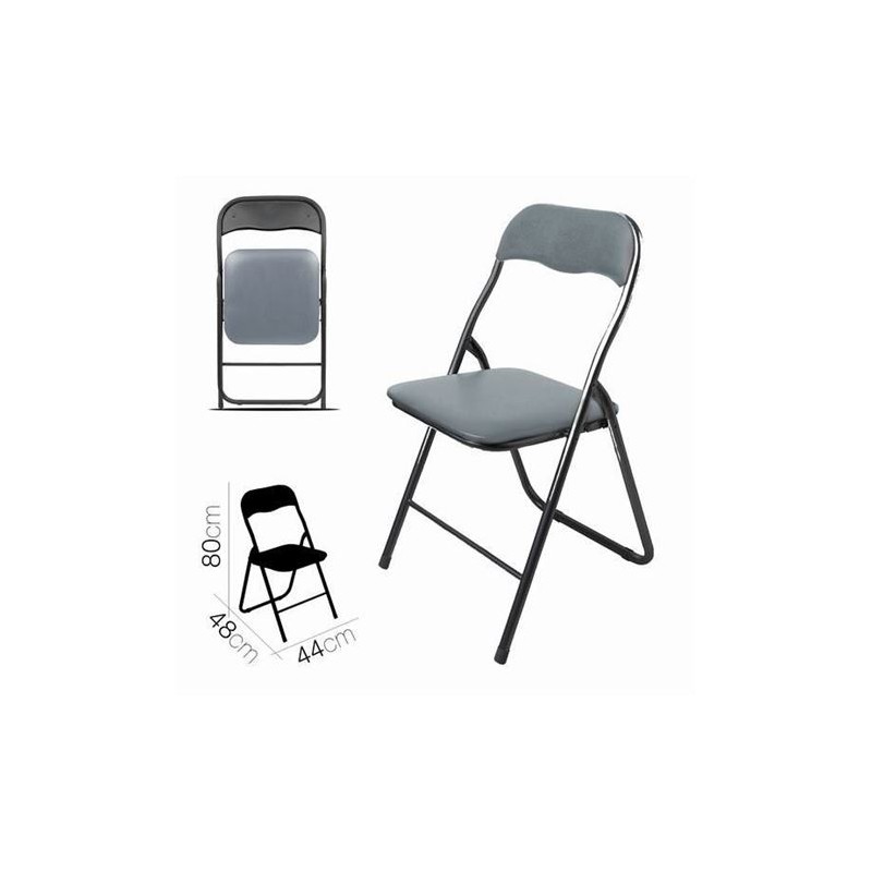 SILLA PLEGABLE ANTRACITA ACOLCHADA...