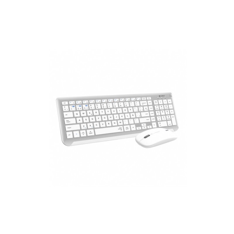 KIT TECLADO Y RATON BLUETOOTH PLATA...