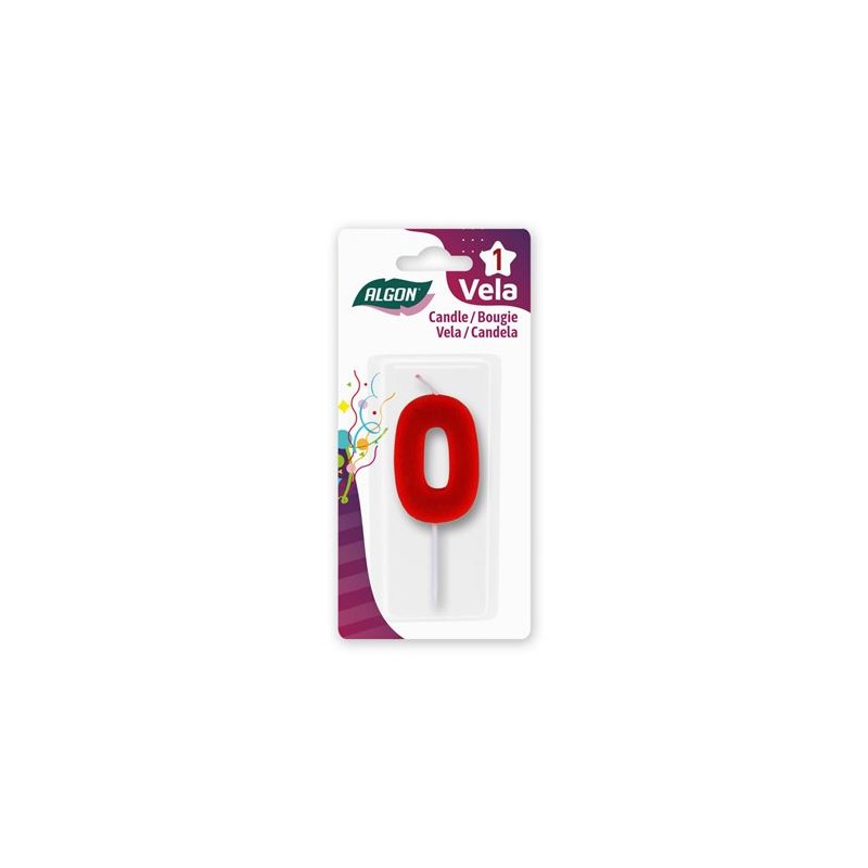 VELA ROJA NUMERO 0 ALGON