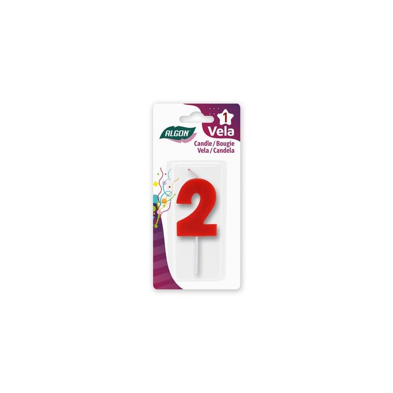 VELA ROJA NUMERO 2 ALGON