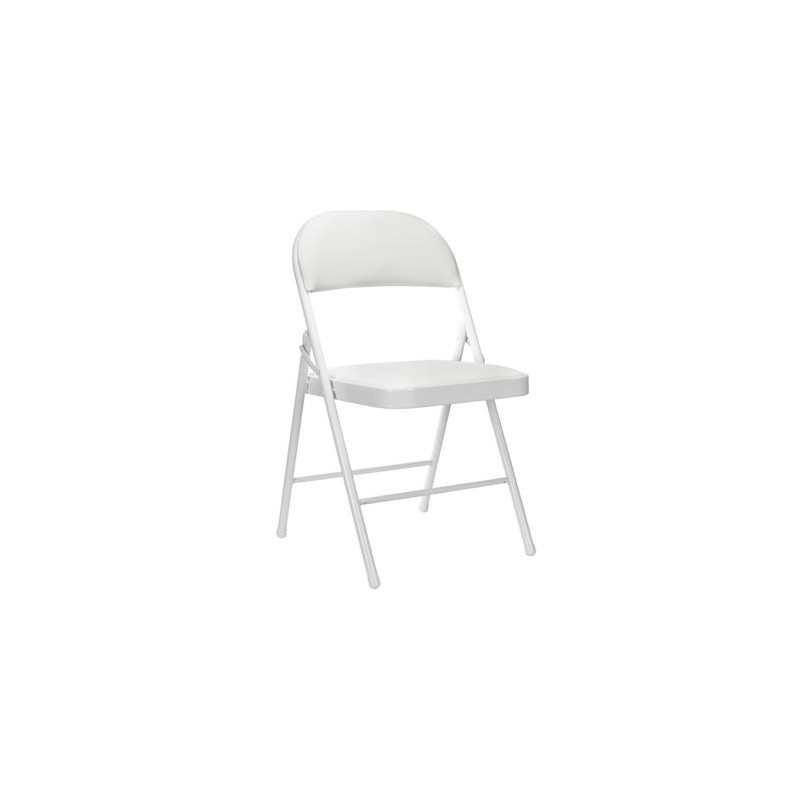 SILLA PLEGABLE ACOLCHADA BLANCA