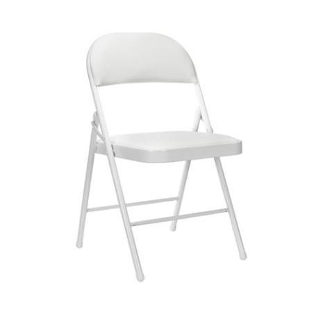 SILLA PLEGABLE ACOLCHADA BLANCA