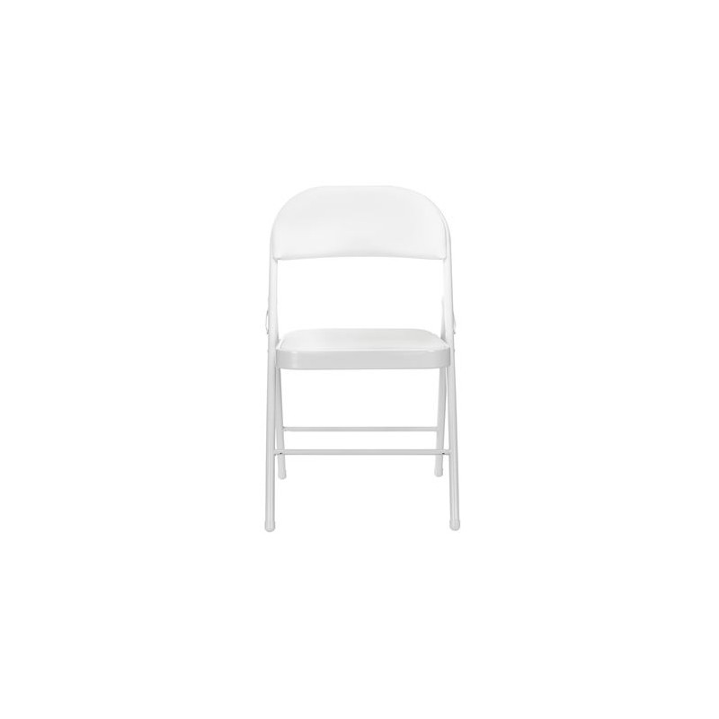 SILLA PLEGABLE ACOLCHADA BLANCA