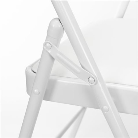 SILLA PLEGABLE ACOLCHADA BLANCA