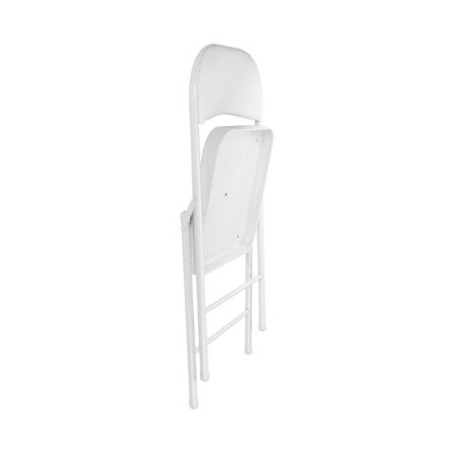 SILLA PLEGABLE ACOLCHADA BLANCA