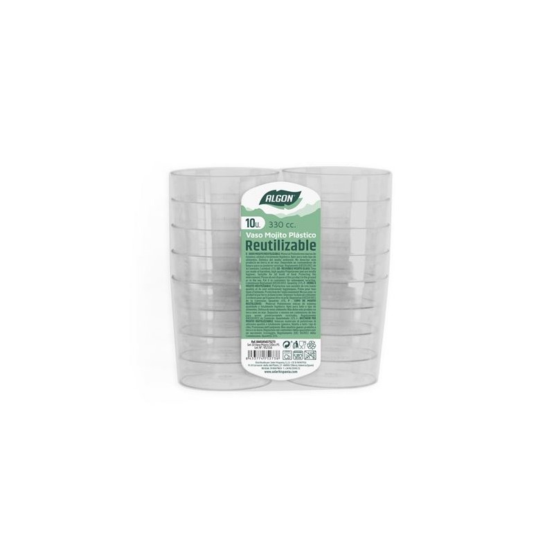 SET 10 VASOS MOJITO 330CC...