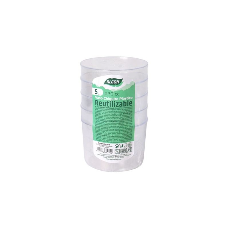 SET 12 VASOS PLASTICO REUTILIZABLE...