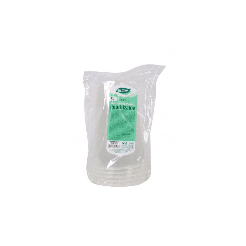 SET 25 VASOS REUTILIZABLES 1000CC ALGON