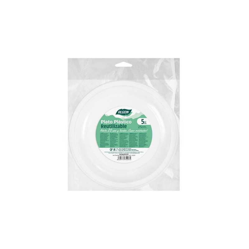SET 5 PLATOS REDONDOS REUTILIZABLES...