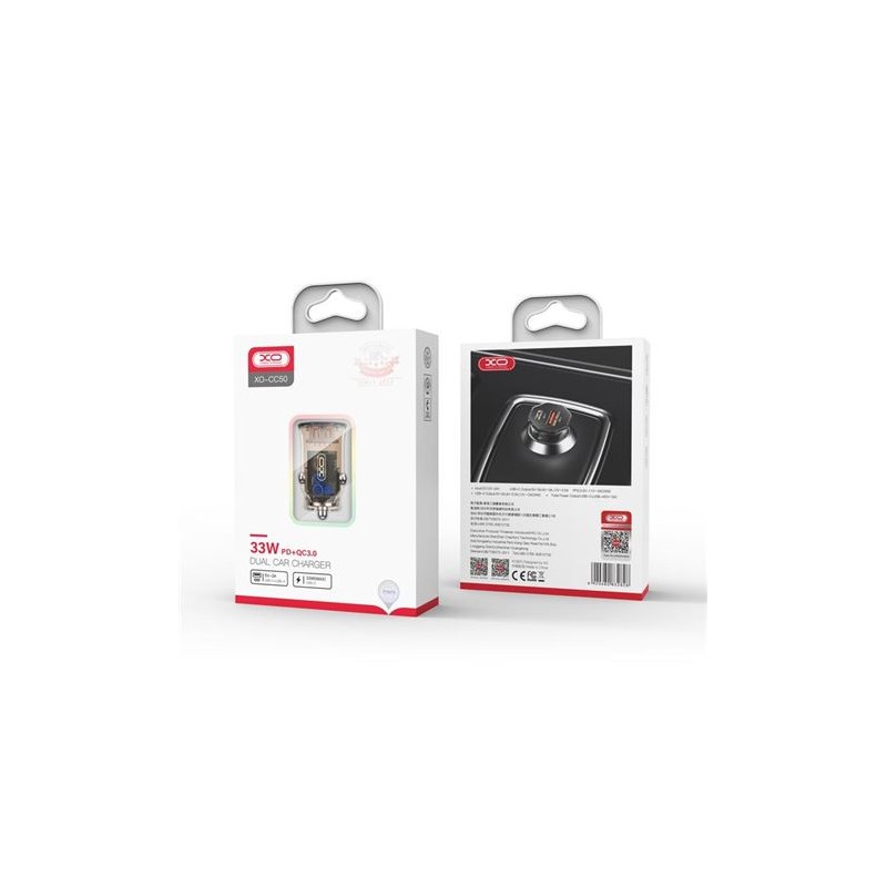 CARGADOR MECHERO CC50 QC 3.0 20W XO