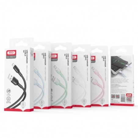 CABLE NB212 SILICONA USB - TIPO C | 2.1A | 1 MTR | BLANCO XO