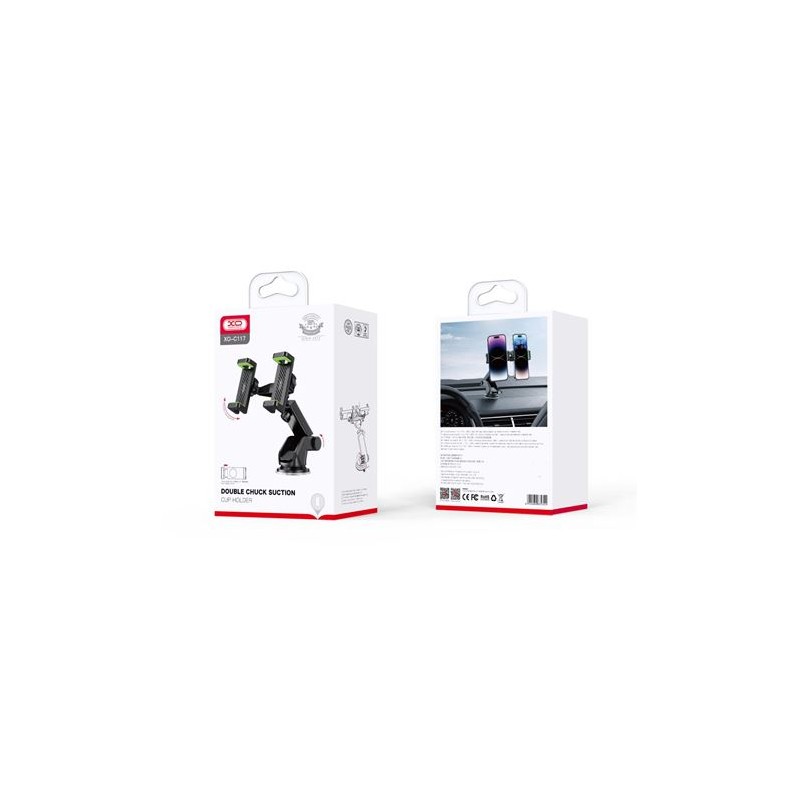 SOPORTE COCHE CON VENTOSA DOBLE C117 XO