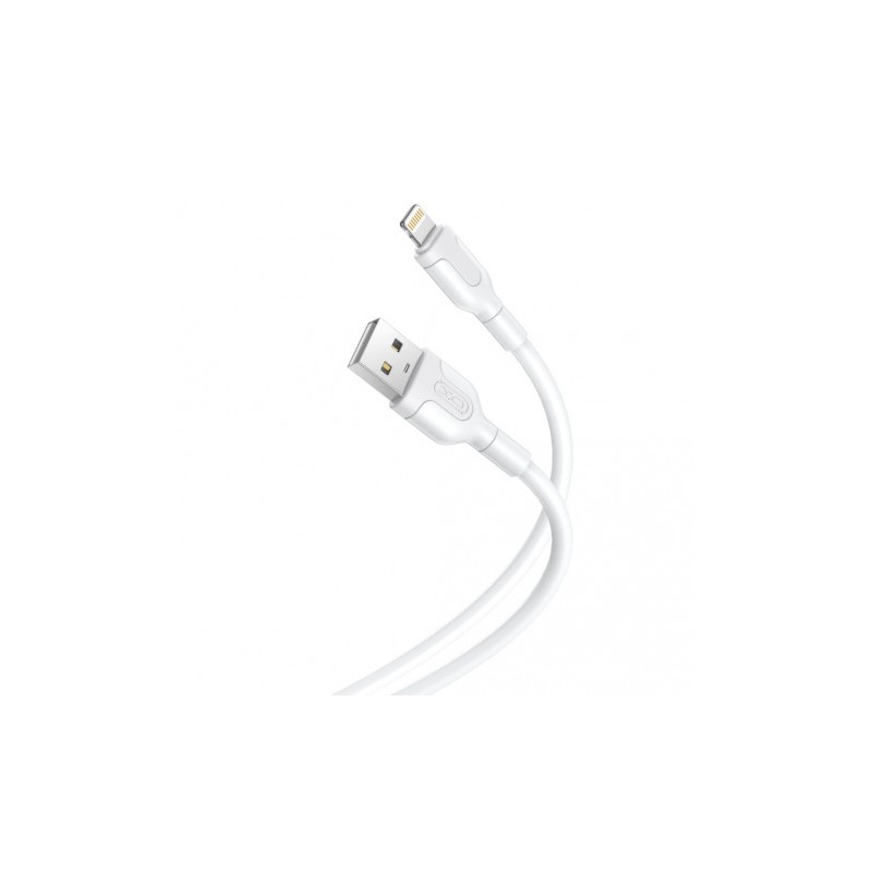 CABLE NB212 SILICONA USB - LIIGHTNING | 2.1A | 1 MTR | BLANCO XO