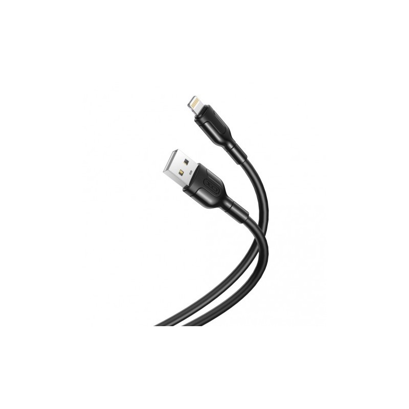CABLE NB212 SILICONA USB - LIGHTNING | 2.1A | 1 MTR | NEGRO XO