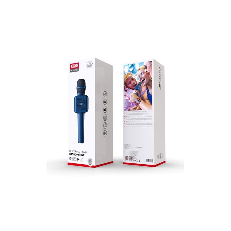 MICROFONO KARAOKE BLUETOOTH BE30 AZUL XO