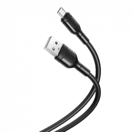 CABLE NB212 SILICONA USB - MICRO USB | 2.1A | 1 MTR | NEGRO XO