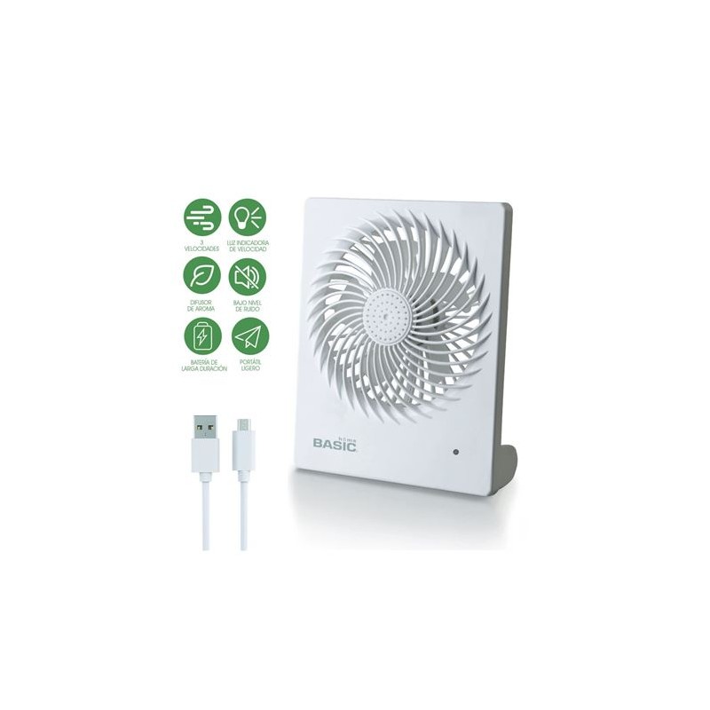 VENTILADOR SOBREMESA CON BATERIA USB...