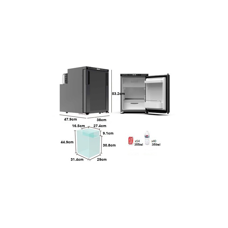 NEVERA FIJA CON COMPRESOR LG 12V 45...
