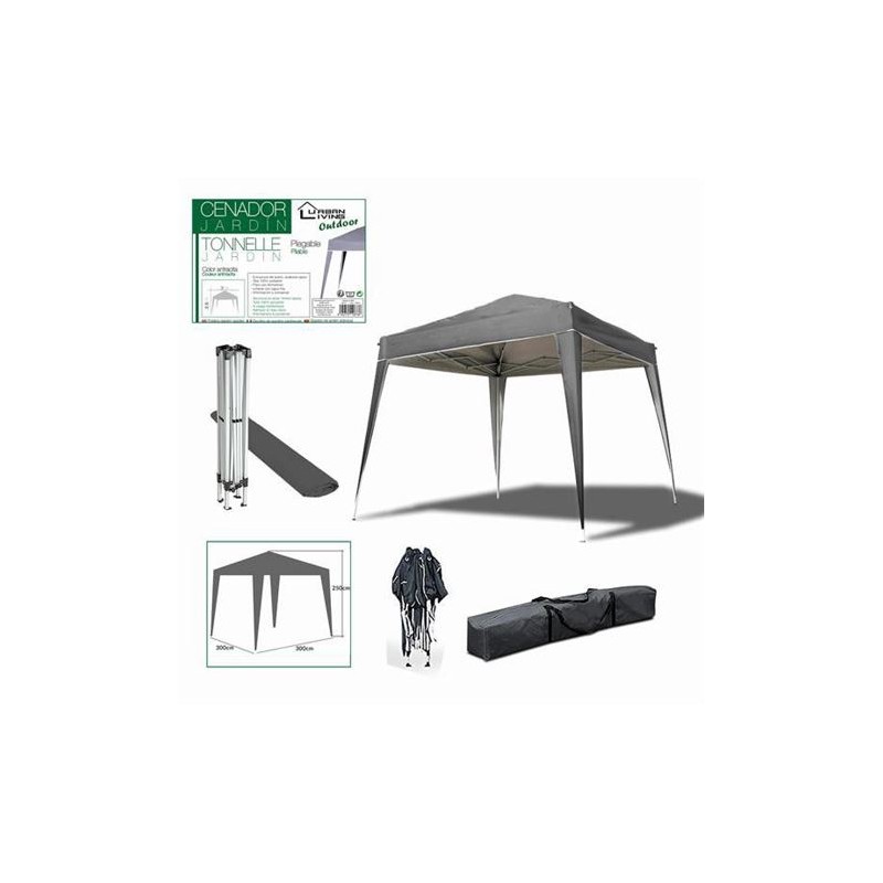 CARPA PLEGABLE 3X3 METROS GRIS...