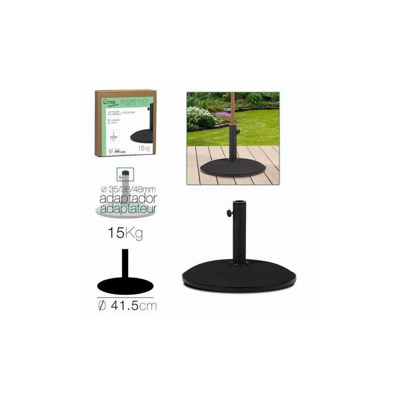 SOPORTE PARA SOMBRILLA CEMENTO NEGRO 41CM