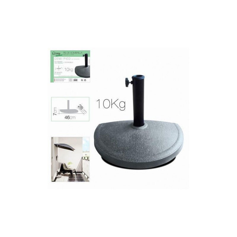 SOPORTE PARA SOMBRILLA SEMICIRCULAR COLOR GRIS