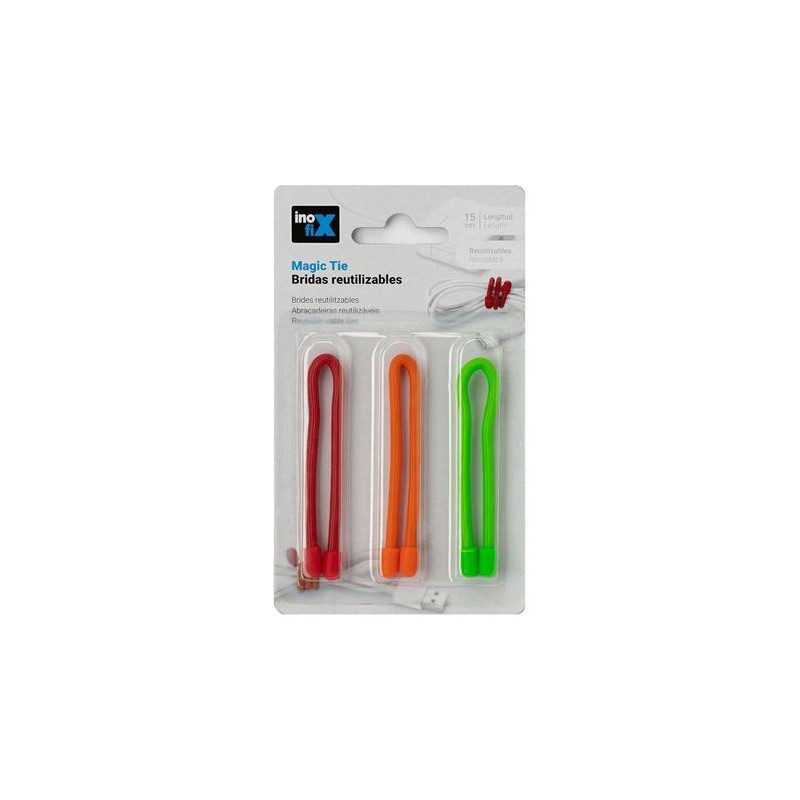 SET 3 BRIDAS REUTILIZABLES MAGIC 15CM...