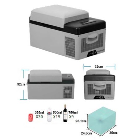 NEVERA DE COMPRESOR PORTATIL 20 LITROS 45W MUVIP