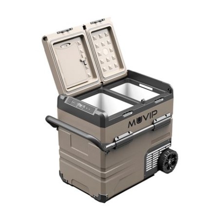 NEVERA DE COMPRESOR PORTATIL CON RUEDAS 54 LITROS 60W DOBLE ZONA MUVIP
