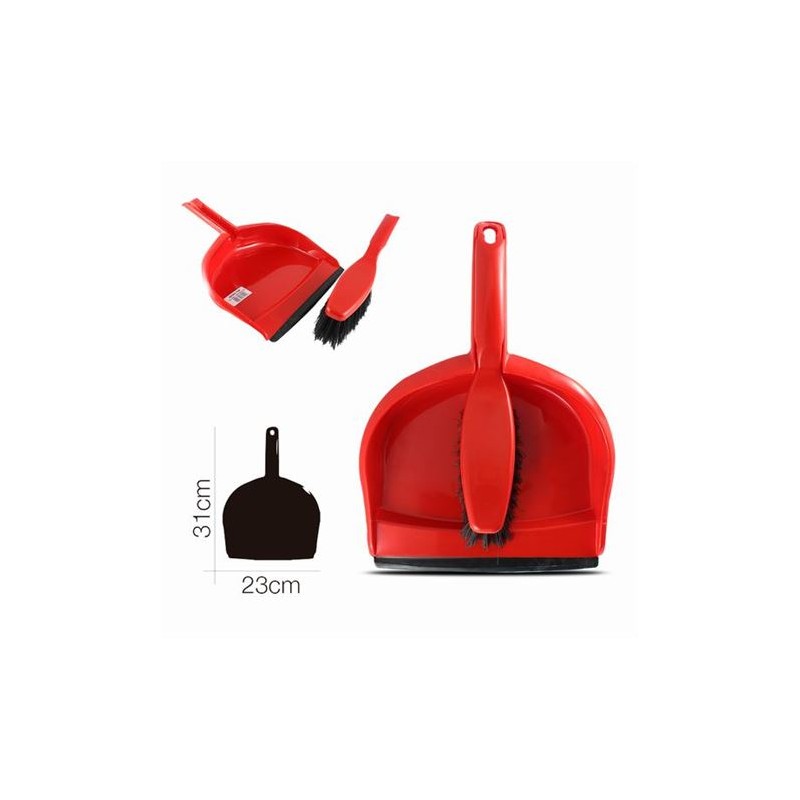 RECOGEDOR + CEPILLO ROJO 32CM URBAN...