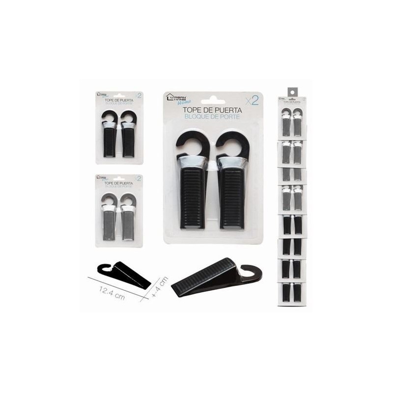 PACK 2 TOPES PUERTA FORMA PARAGUAS NEGRO