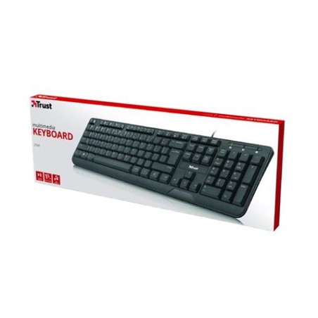 TECLADO MULTIMEDIA ZIVA RESISTENTE DERRAMES TRUST