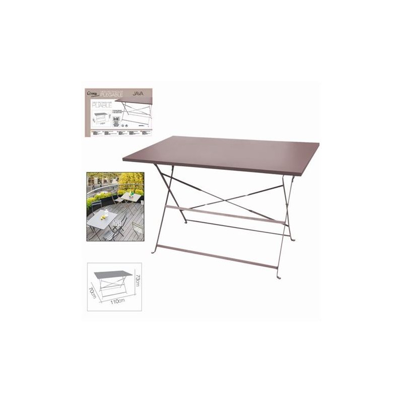 MESA METALICA RECTANGULAR PLEGABLE...
