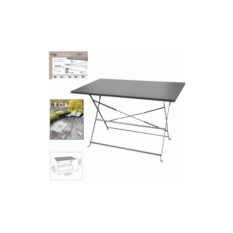MESA METALICA RECTANGULAR PLEGABLE...