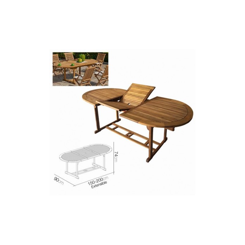 MESA JARDIN OVALADA EXTENSIBLE