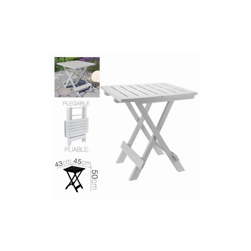 MESA PLEGABLE BLANCA ADIGE 43X45X50CM