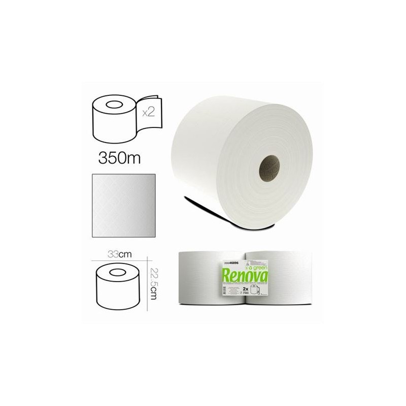 PACK 2 BOBINAS PAPEL MULTIUSOS RENOVA