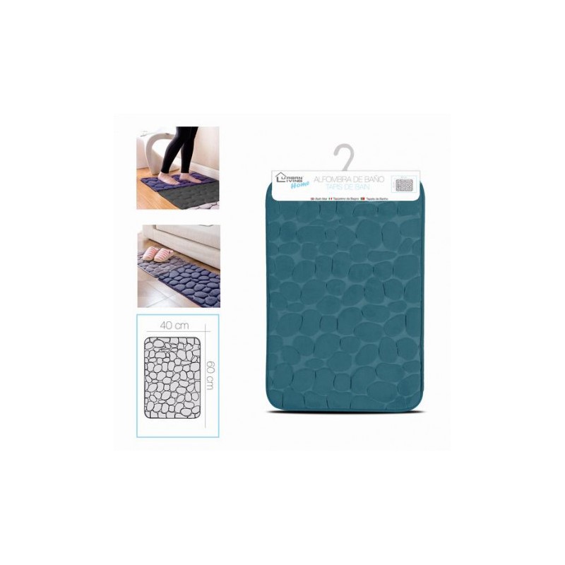 ALFOMBRA DE BAÑO 40X60CM PIEDRA AZUL...