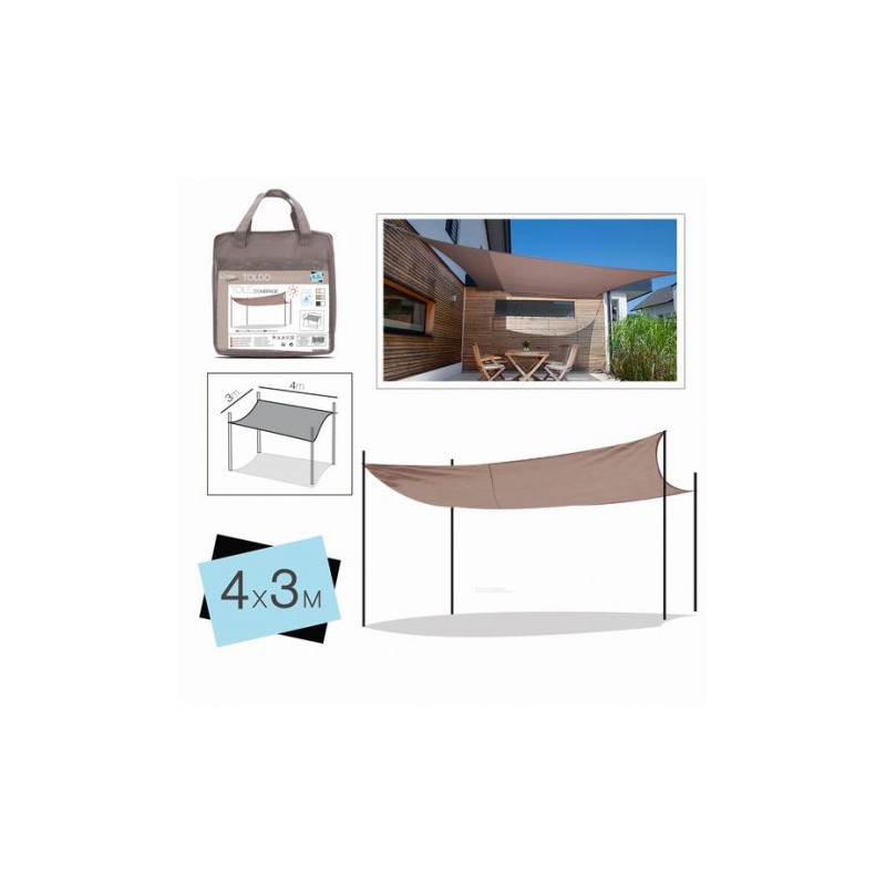 TOLDO RECTANGULAR 3X4 METROS TOPO +...