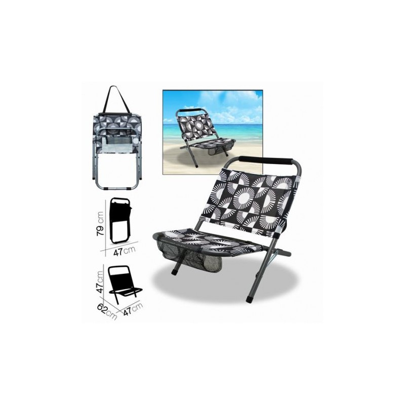 SILLA DE PLAYA GEOMÉTRICO 62X47XH47CM