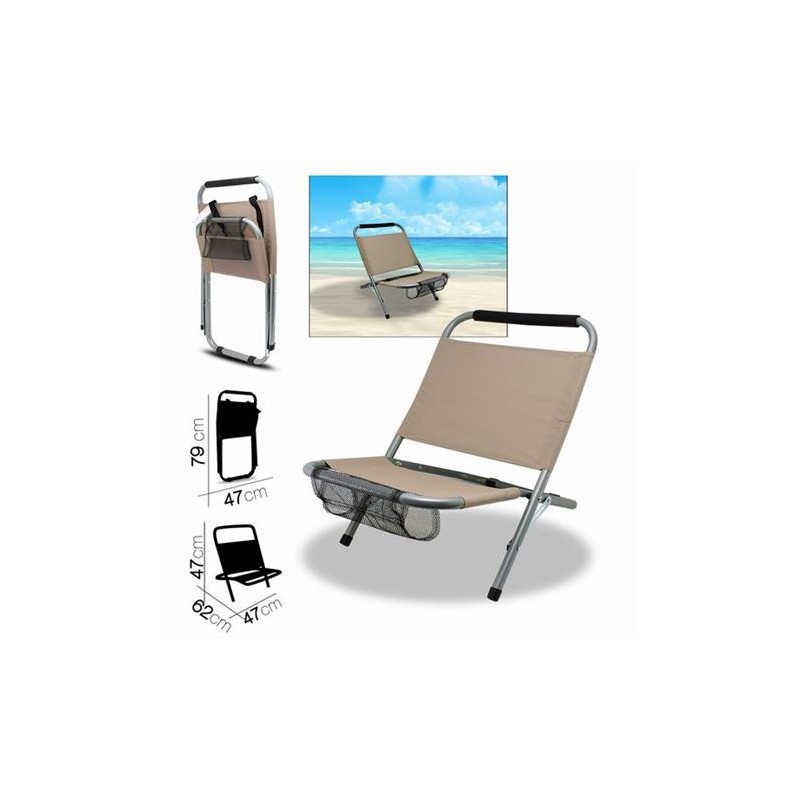 SILLA DE PLAYA TOPO 62X47XH47CM