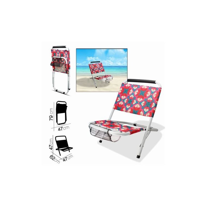 SILLA DE PLAYA ZIGZAG ONDAS 62X47XH47CM