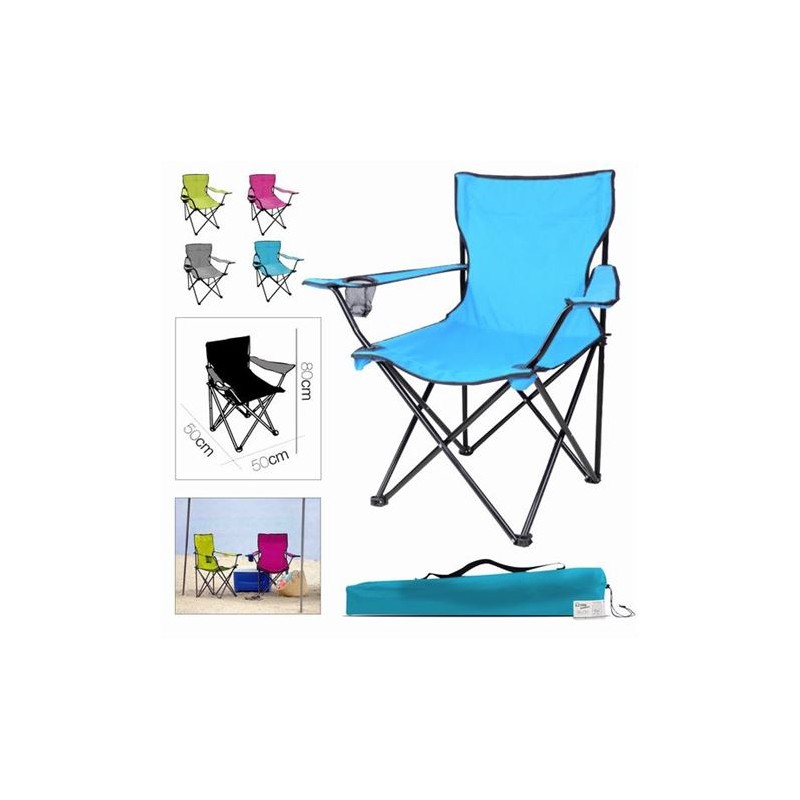 SILLÓN PLEGABLE CAMPING 50X50X80CM...