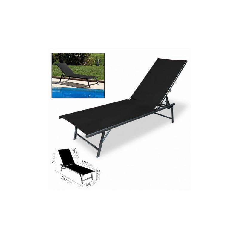 TUMBONA MARE NEGRA 181X55XH91CM