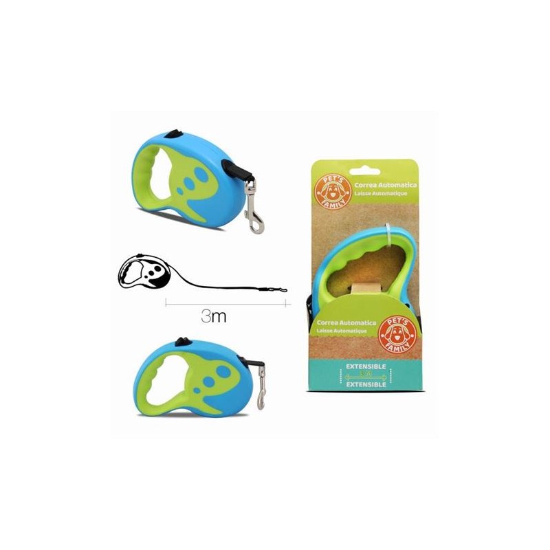 CORREA EXTENSIBLE PARA MASCOTAS 3MTS