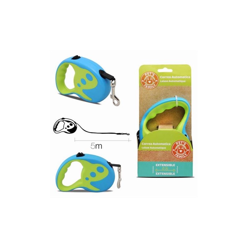 CORREA EXTENSIBLE PARA MASCOTAS 5MTS