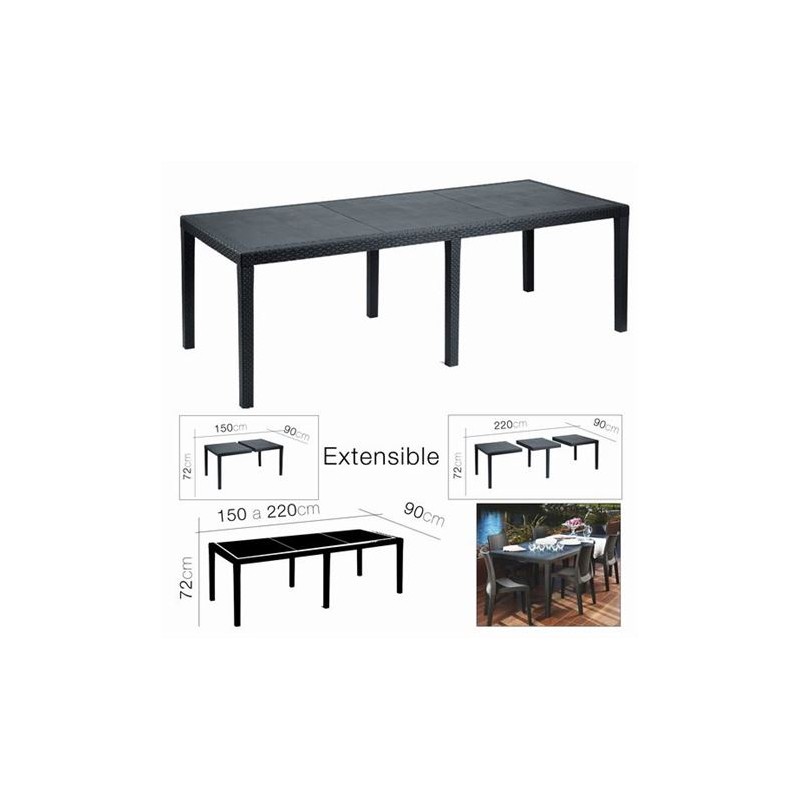 MESA EXTENSIBLE QUEEN ANTRACITA...