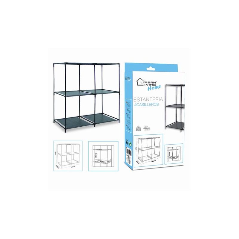ESTANTERIA NEGRA CUBOS 68.5X34.5...