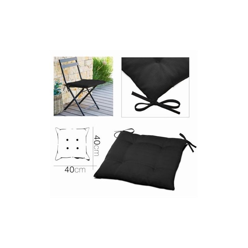 COJIN TELA NEGRO PARA SILLA