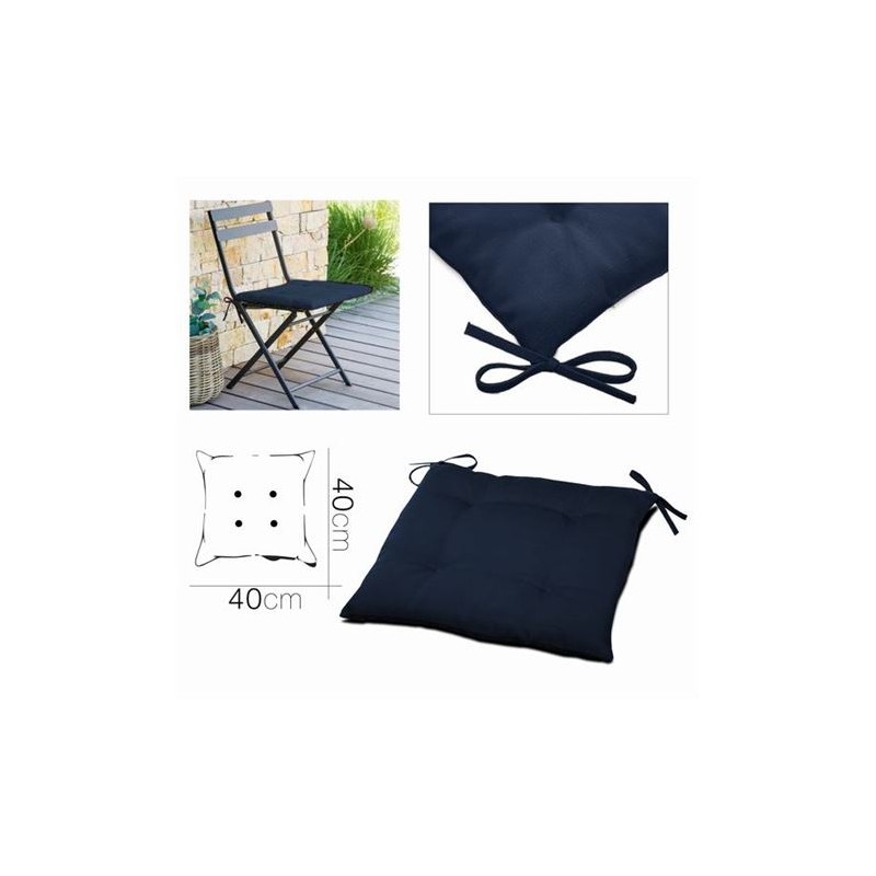 COJIN TELA AZUL PARA SILLA
